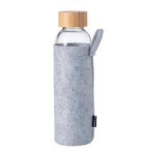 Glazen fles | RPET zakje en bamboe dop | 500 ml