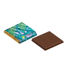 Vierkante Napolitain chocolade | Full colour | Goud of Zilver Folie | 232005 