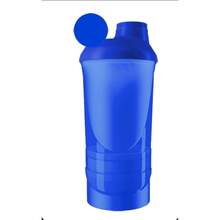 Luxe shaker | 600 ml | 3 compartimenten | Mix & match | 188001 Blauw