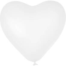 Hart ballon | Ø 70 cm | Extra groot | 947002 Wit