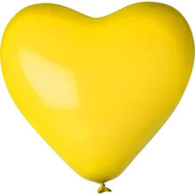 Hart ballon | Ø 70 cm | Extra groot | 947002 Geel