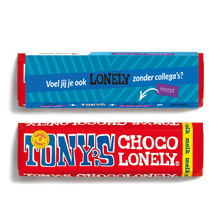 Tony's Chocolonely | Chocolade reep met full colour banderol | 50 gram | max013 
