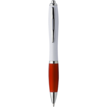 Pen | Full colour | Met rubberen grip | Maxs023 Wit / Rood