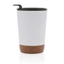 Coffee-to-go beker | Gerecycled RVS | Dubbelwandig | 8843508 Wit