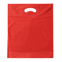 Gekleurde plastic tas | A3 |  Uitgesneden handvat | 1094550 Rood