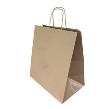 Papieren tas | Wit of bruin | Gedraaid handvat | Geschikt voor Take Away | Maxp021 Bruin