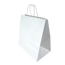 Papieren tas | Wit of bruin | Gedraaid handvat | Geschikt voor Take Away | Maxp021 Wit